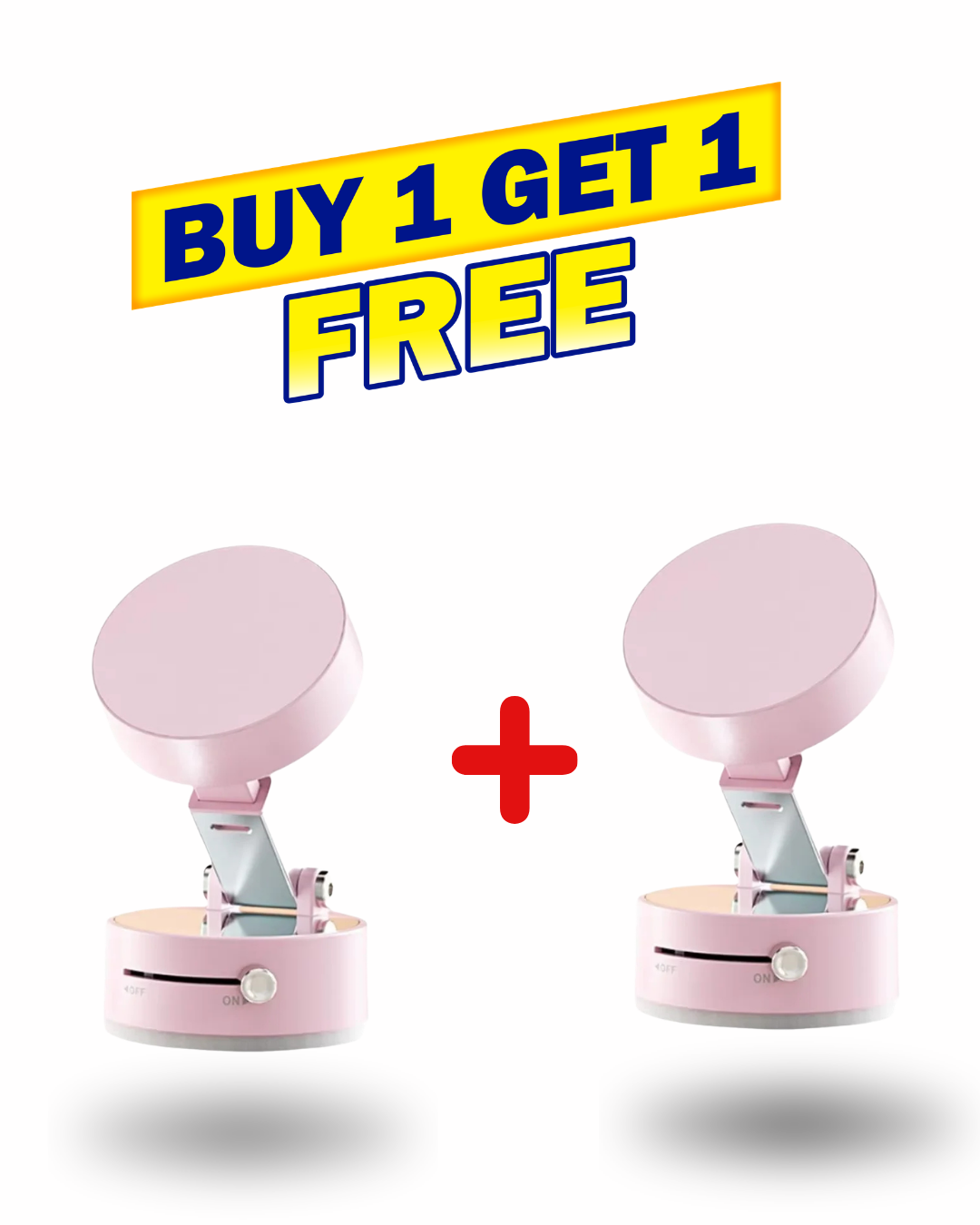 Foldable Vacuum Suction Cup Phone Holder – Double-Sided Magnetic Desk Stand for iPhone & Android