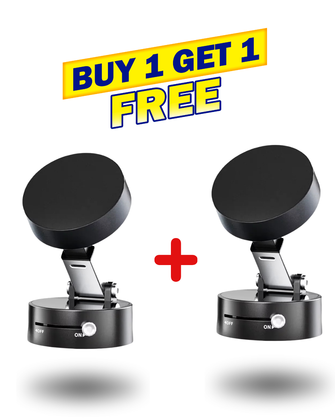 Foldable Vacuum Suction Cup Phone Holder – Double-Sided Magnetic Desk Stand for iPhone & Android