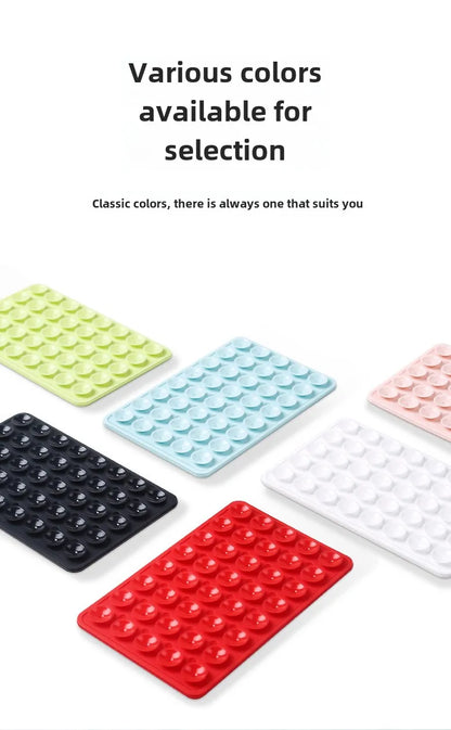 Double-Sided Suction Phone Holder, Silicone Wall Mount Stand, Hands-Free Grip