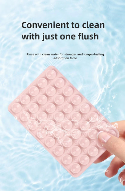 Double-Sided Suction Phone Holder, Silicone Wall Mount Stand, Hands-Free Grip