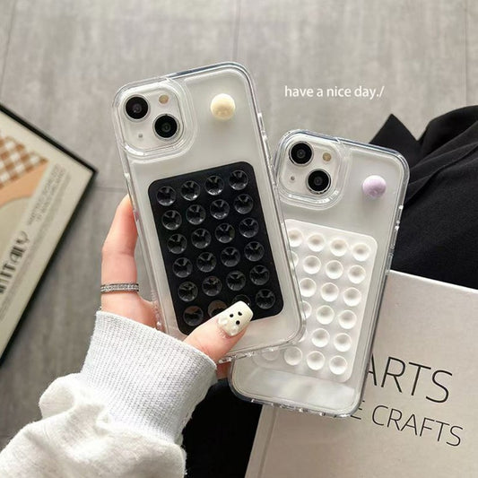 Double-Sided Suction Phone Holder, Silicone Wall Mount Stand, Hands-Free Grip